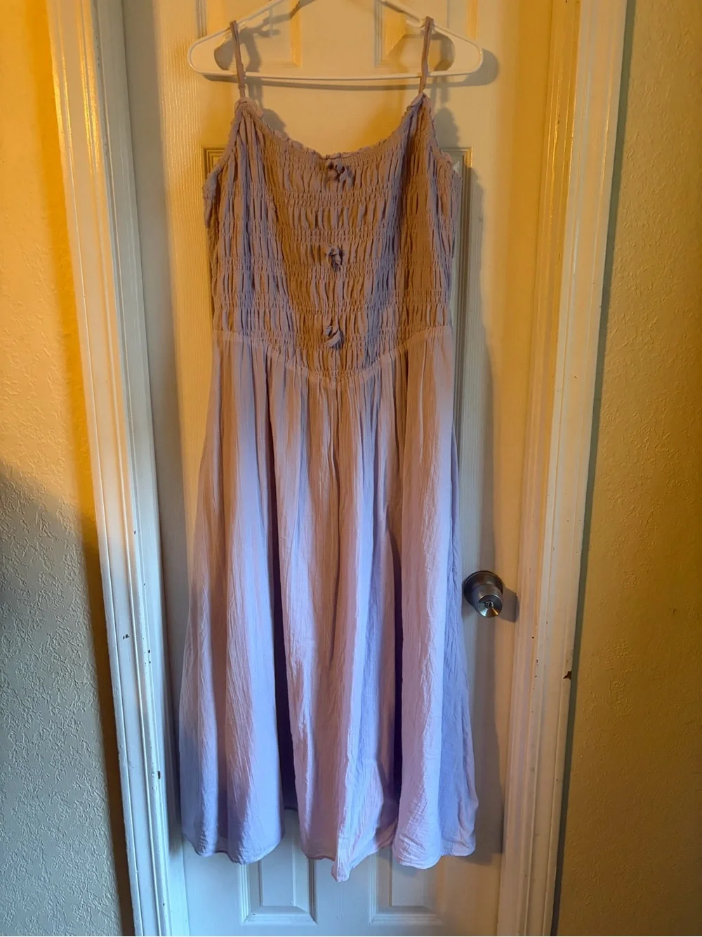American Eagle Outfitters Lavender Smocked Maxi Dress - Picture 1 of 6